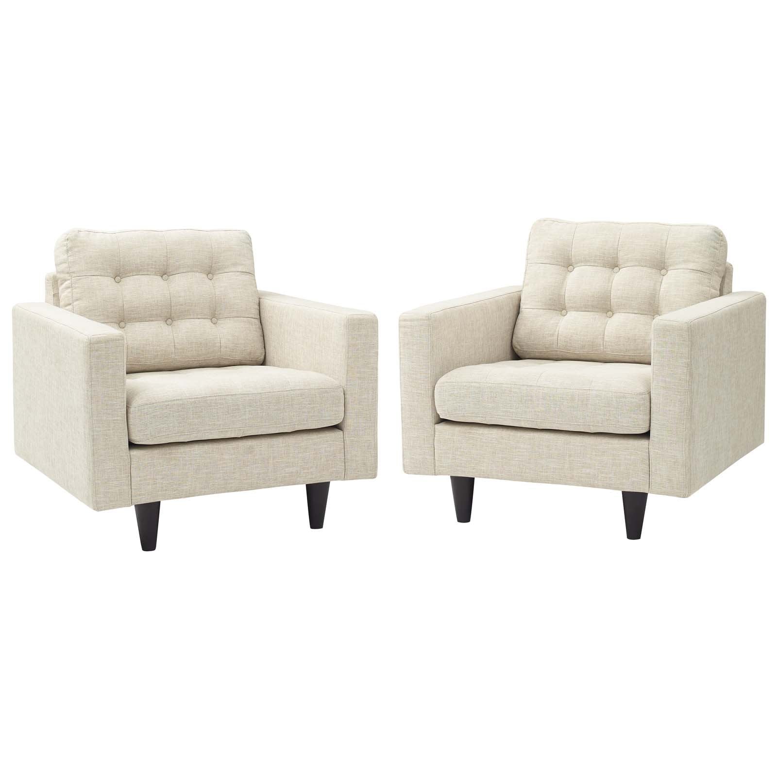 home office desk chairs | CasaFoyer Empress Upholstered Armchair Set of 2 | Exquisite Design | Tufted Buttons | Luxurious Cushions | Elegant Armrests | Solid Wood Legs | Floor Protection | Indulgent Fabric Upholstery | casafoyer.myshopify.com