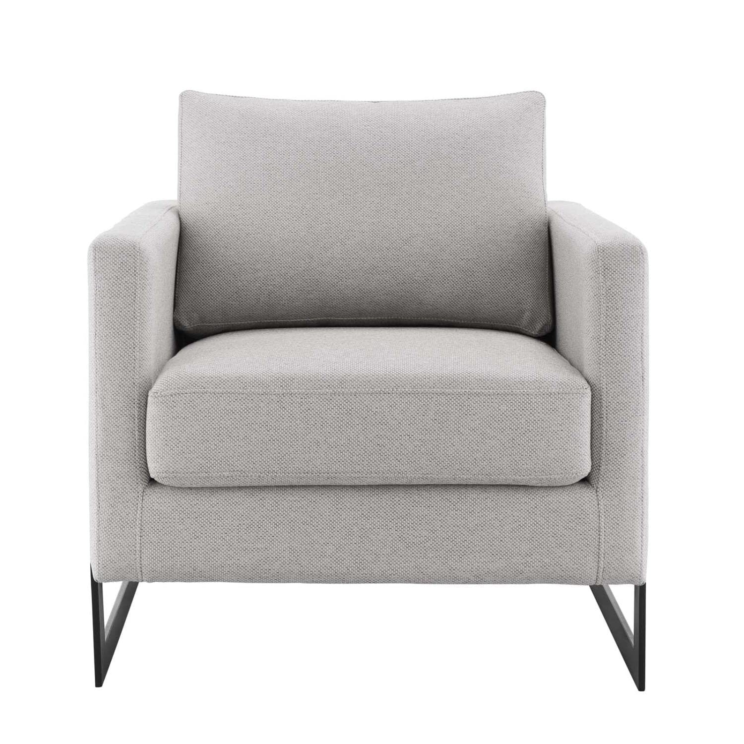 kitchen and dining room sets | CasaFoyer Posse Fabric Upholstered Accent Chair | Opulent Luxury & Glamorous Deco Style | Soft Polyester Fabric | Foam Padding | Sleek Matte Black Stainless Steel Base | No Assembly | 300 lbs Weight Capacity | casafoyer.myshopify.com