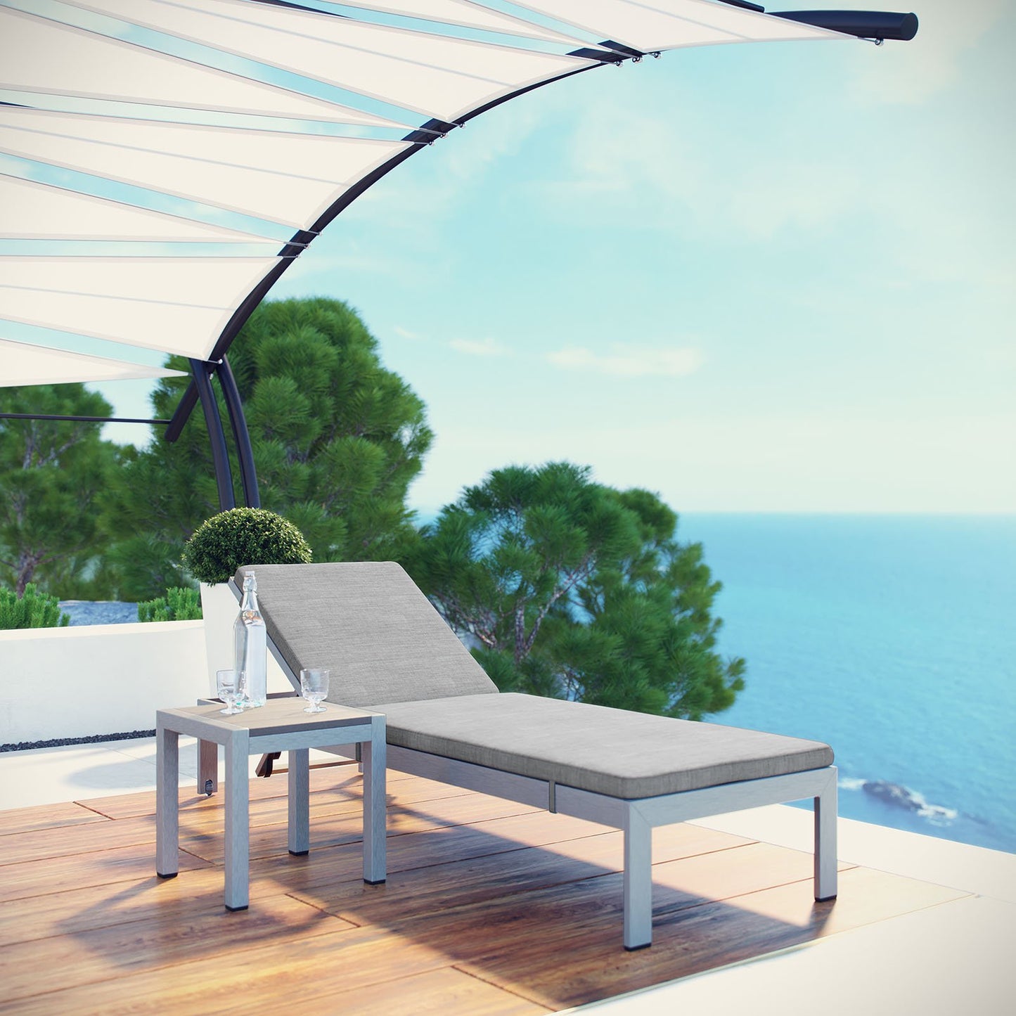 home office desk chairs | CasaFoyer Shore Outdoor Patio Chaise Lounge Chair | Sleek & Durable Aluminum Frame | Clear Wheels for Mobility | Non-Marking Foot Caps | Stylish & Timeless Design | casafoyer.myshopify.com