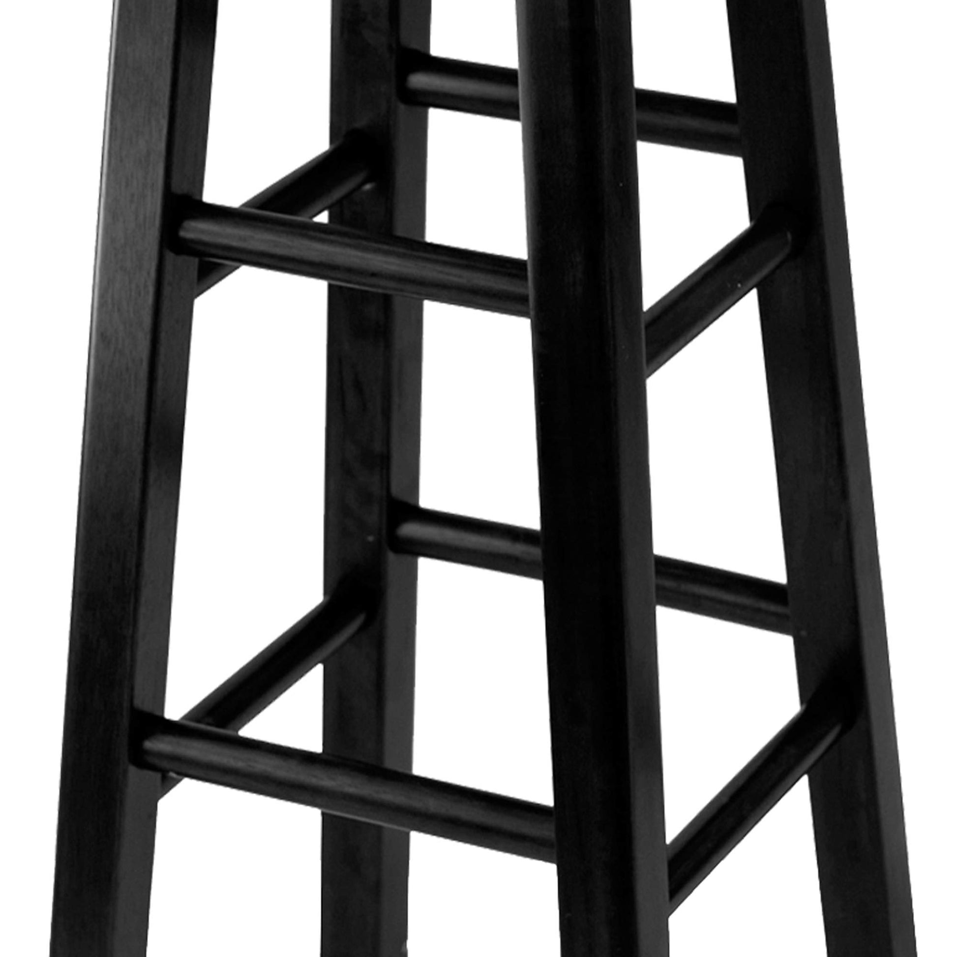 barstools | CasaFoyer  Wood Pacey Stools | Timeless Design | Solid Wood | Black Finish | 29.1 Height | 13.6 Width | 13.6 Depth | Pre-Assembled | 220 lbs Capacity | casafoyer.myshopify.com