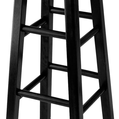 barstools | CasaFoyer  Wood Pacey Stools | Timeless Design | Solid Wood | Black Finish | 29.1 Height | 13.6 Width | 13.6 Depth | Pre-Assembled | 220 lbs Capacity | casafoyer.myshopify.com