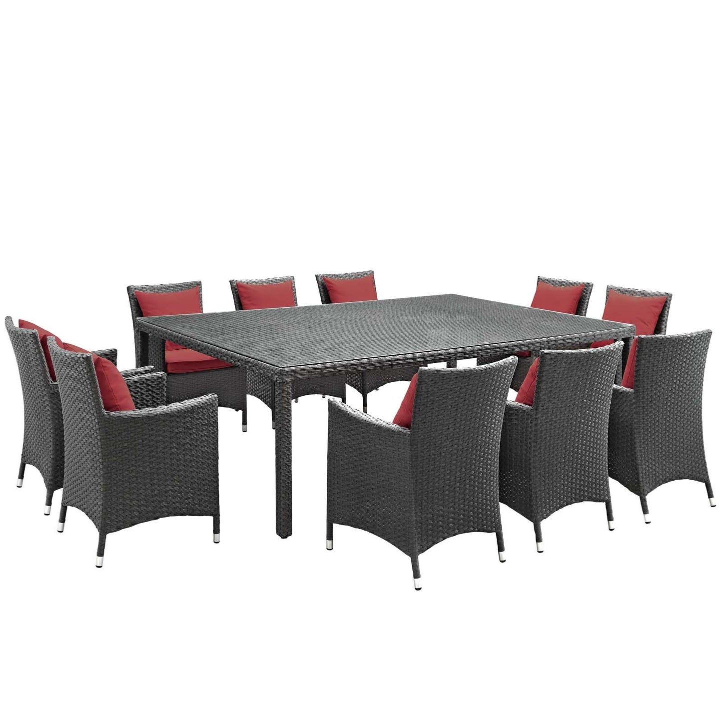 kitchen and dining room sets | CasaFoyer Sojourn Outdoor Patio Furniture Set | 11 Piece Dining Collection | Sunbrella Cushions | Synthetic Rattan Weave | Aluminum Frame | casafoyer.myshopify.com