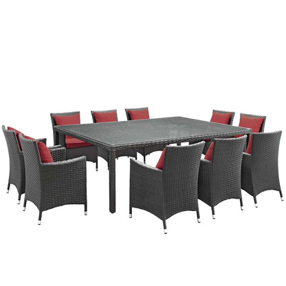 kitchen and dining room sets | CasaFoyer Sojourn Outdoor Patio Furniture Set | 11 Piece Dining Collection | Sunbrella Cushions | Synthetic Rattan Weave | Aluminum Frame | casafoyer.myshopify.com