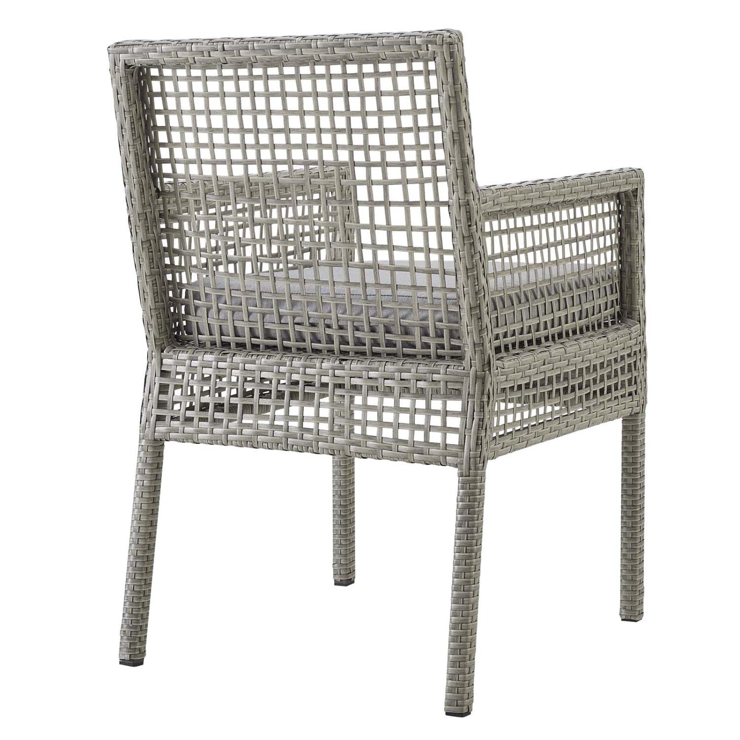 sofas | CasaFoyer Aura Outdoor Patio Collection - 7 Piece Wicker Rattan Set | Gray-on-Gray Weave | Powder-Coated Aluminum Frame | Machine Washable Cushions | Non-Marking Foot Caps | Ideal for Outdoor Gatherings | casafoyer.myshopify.com