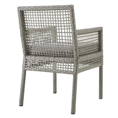 sofas | CasaFoyer Aura Outdoor Patio Collection - 7 Piece Wicker Rattan Set | Gray-on-Gray Weave | Powder-Coated Aluminum Frame | Machine Washable Cushions | Non-Marking Foot Caps | Ideal for Outdoor Gatherings | casafoyer.myshopify.com