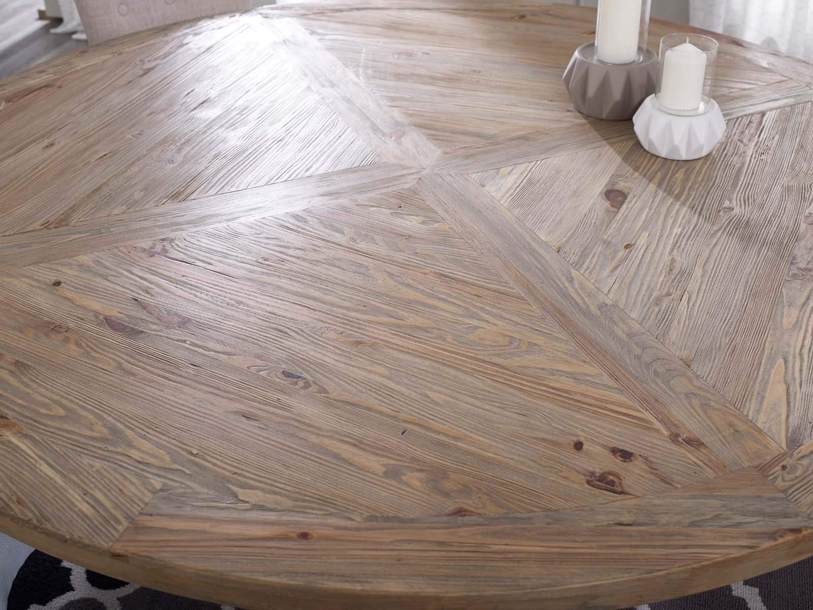 patio dining tables | CasaFoyer Column Dining Table | Exquisite Design | Solid Pine Wood | 71 Round Table Top | Seats up to Ten | Perfect for Modern Farmhouse, Rustic, Industrial, or Ranch Style Homes | casafoyer.myshopify.com
