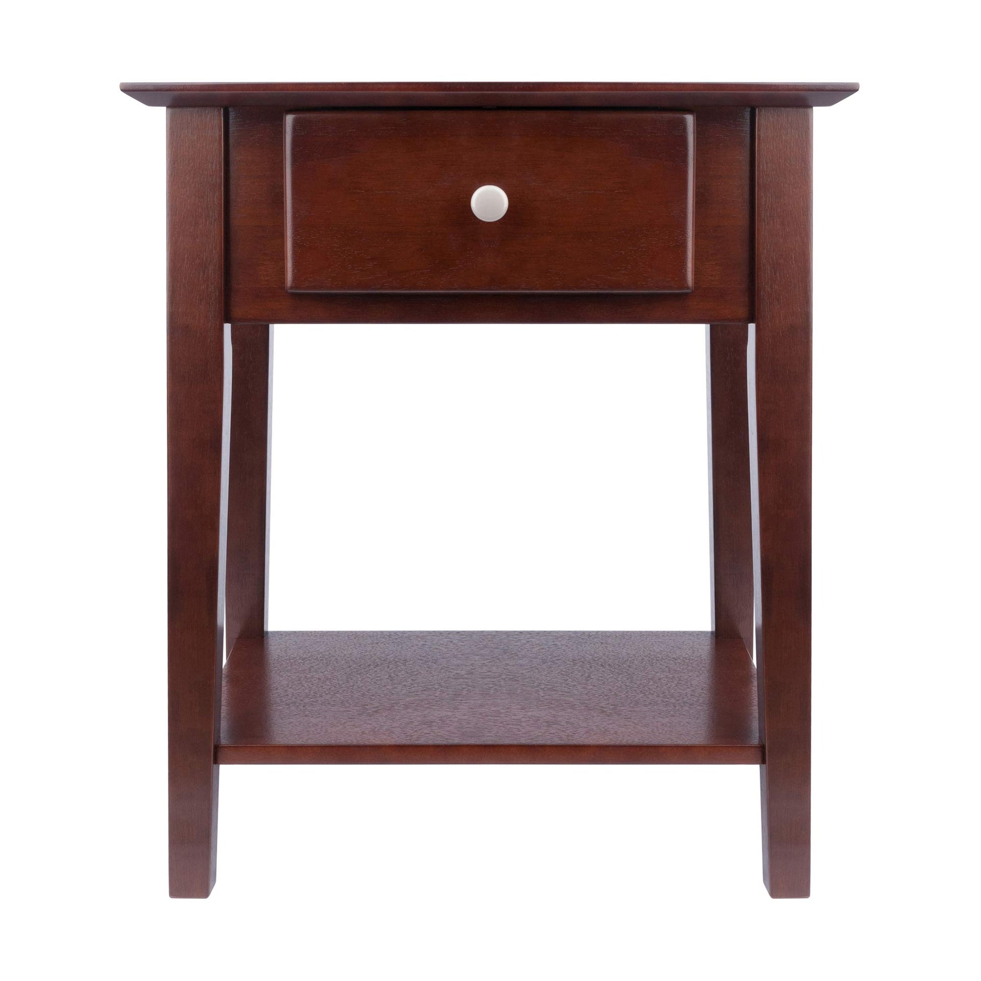 TABLE | Ergode Antique Walnut Shaker Style End Table/Night Stand | Drawer & Storage Shelf | 22L x 16D x 25H | Assembly Required | casafoyer.myshopify.com