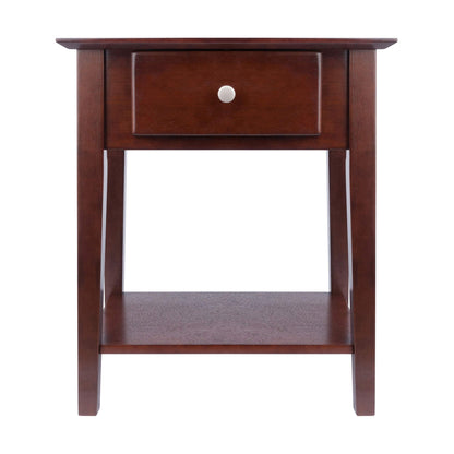 TABLE | Ergode Antique Walnut Shaker Style End Table/Night Stand | Drawer & Storage Shelf | 22L x 16D x 25H | Assembly Required | casafoyer.myshopify.com