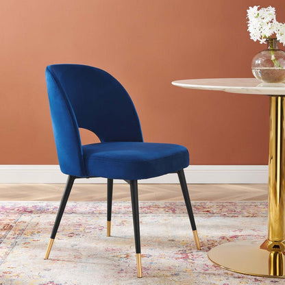 home office desk chairs | CasaFoyer Rouse Dining Side Chair | Luxurious Update | Comfortable Foam Padding | Stain-Resistant Velvet Upholstery | Glam Deco Design | Matte Black Stainless Steel Legs | Open Back | Versatile & Practical | casafoyer.myshopify.com