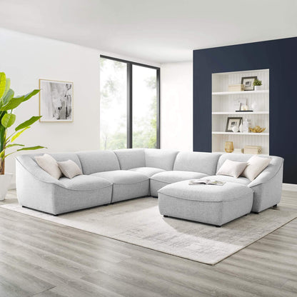 kitchen and dining room sets | CasaFoyer Comprise Upholstered 7-Piece Sectional Sofa | French Piping | Foam Padding | Polyester Upholstery | Pocket Coil Springs | Solid Wood | Rubberwood Legs | casafoyer.myshopify.com