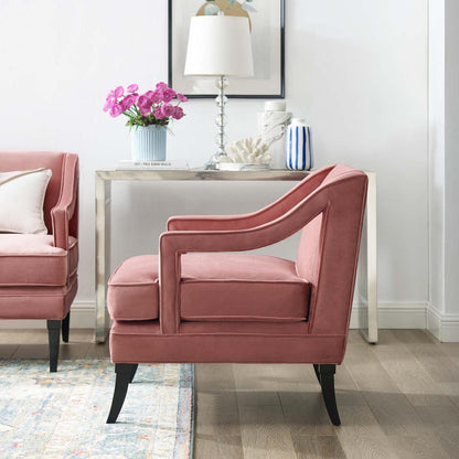 home office desk chairs | CasaFoyer Concur Performance Velvet Armchair | Sleek Design | Stain-Resistant | Plush Cushion | Machine Washable Cover | Solid Birch Legs | casafoyer.myshopify.com