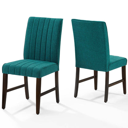 home office desk chairs | CasaFoyer Motivate Parsons Dining Side Chair Set of 2 | Elegant Vertical Channel Tufting | Soft Polyester Upholstery | Comfortable Foam Padded Seat | Solid Wood Frame | Non-Marking Foot Caps | casafoyer.myshopify.com