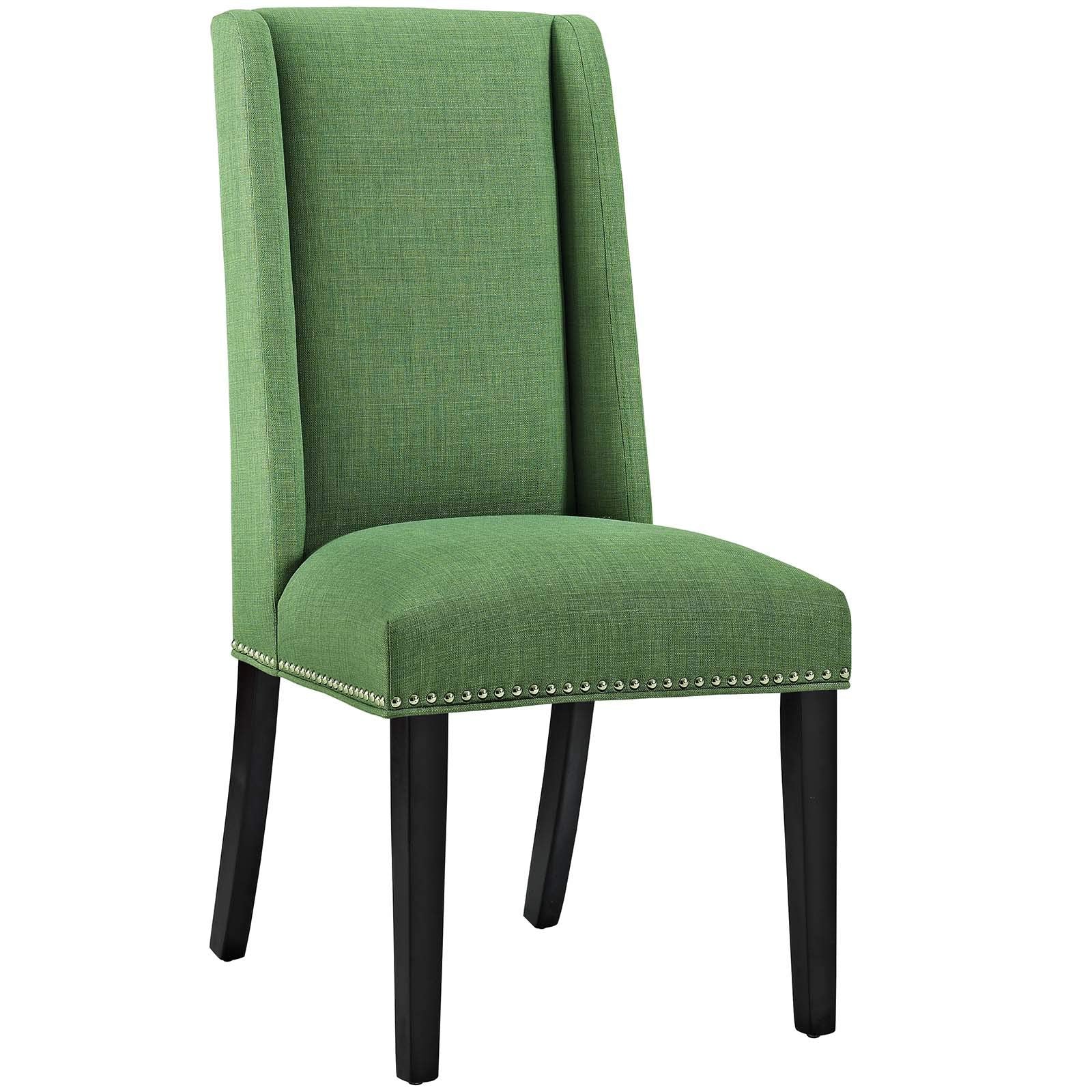 home office desk chairs | CasaFoyer Baron Dining Chair Set of 4 | Elegant Green Fabric | Nailhead Trim | Plush Foam Padding | Sturdy Wooden Frame | Non-Marking Foot Glides | casafoyer.myshopify.com