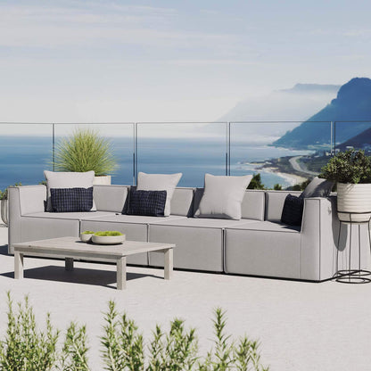 kitchen and dining room sets | CasaFoyer Outdoor Patio Saybrook Upholstered Sofa | Weather Resistant | Comfortable & Stylish | 4-Piece Sectional Sofa Collection | Gray | casafoyer.myshopify.com