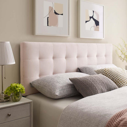 headboards | CasaFoyer Lily Biscuit Tufted Performance Velvet Full Headboard | Pink | Stain-Resistant | Adjustable Height | Perfect for Teens, Guests, Dorms | casafoyer.myshopify.com