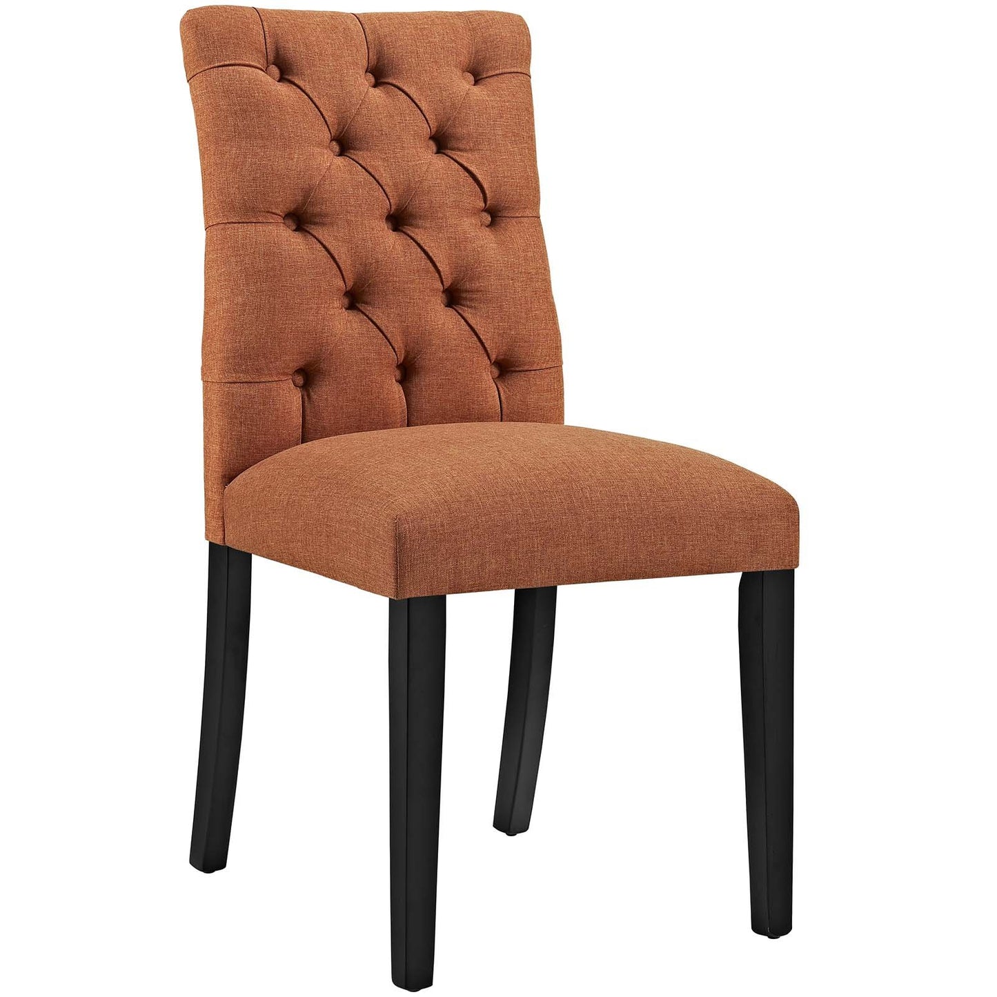 home office desk chairs | CasaFoyer Duchess Dining Chair | Curved Design | Button-Tufted Backrest | Plush Cushioning | Fine Fabric Upholstery | Sturdy Wooden Legs | Non-Marking Foot Caps | Elevate Your Dining Area | casafoyer.myshopify.com