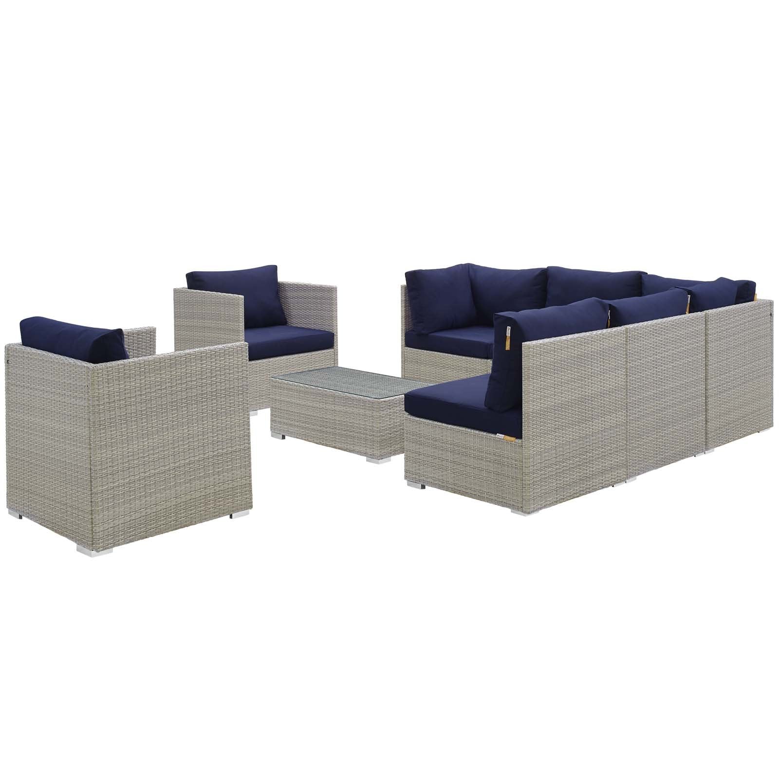 patio bistro sets | CasaFoyer Marina Teak Wood Outdoor Patio Furniture Sofa Sectional Set | Luxury | Durable | All-Weather Cushions | Modern Design | Easy Assembly | casafoyer.myshopify.com