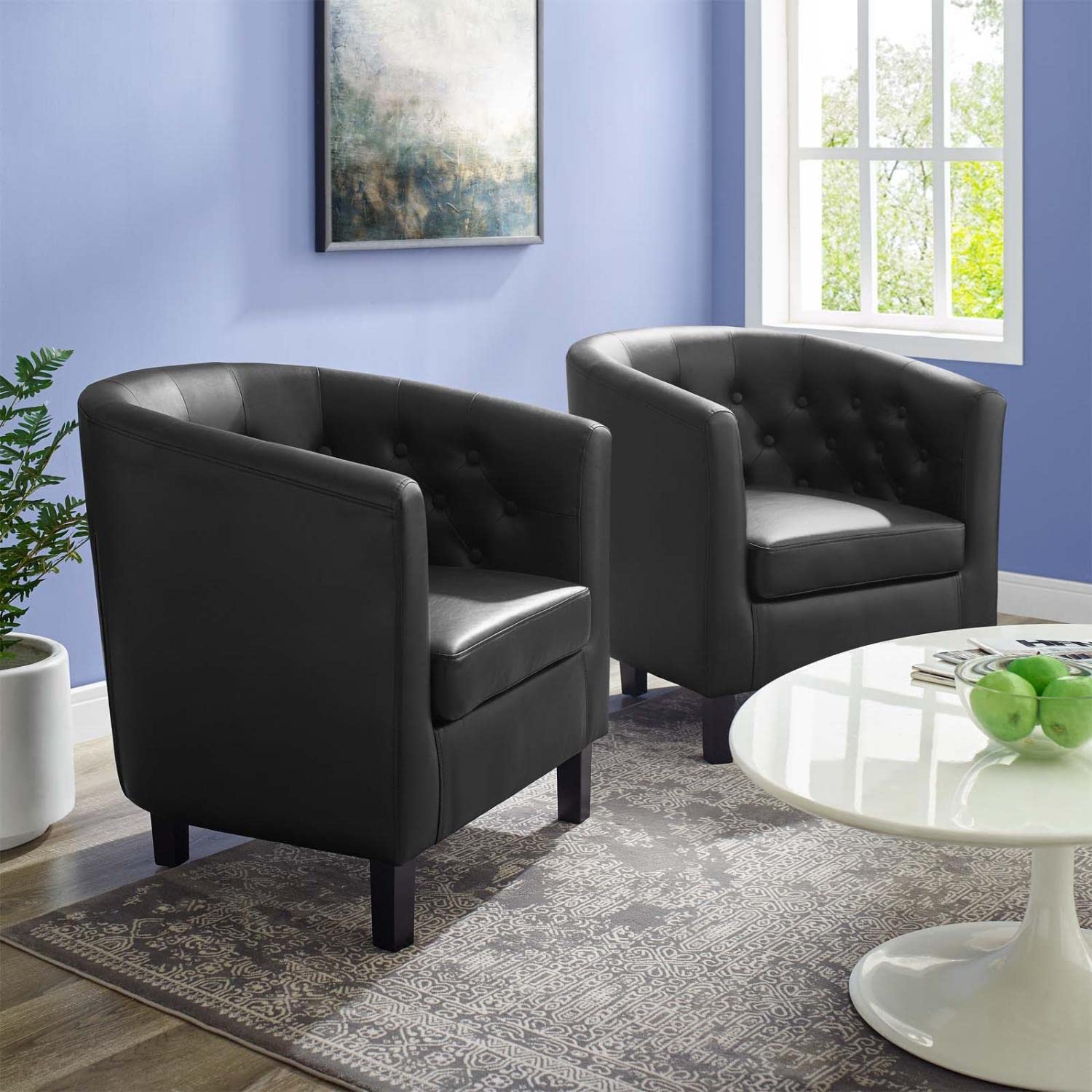 kitchen and dining room sets | CasaFoyer Prospect Armchair Set of 2 | Timeless Elegance & Modern Sophistication | Chesterfield Design | Plush Foam Padding | High-Quality Faux Leather | Ideal for Stylish Living Spaces | casafoyer.myshopify.com
