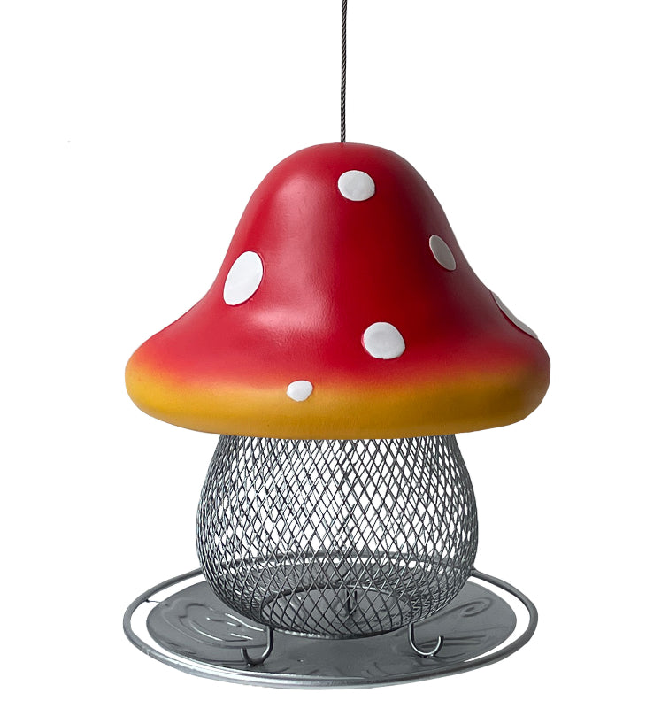 Pet Feeders | CasaFoyer Courtyard Hanging Resin Mushroom Shape Feeder | casafoyer.myshopify.com