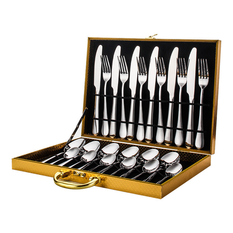 Tableware | CasaFoyer 24 pcs Stainless Steel Tableware Set with Box | casafoyer.myshopify.com