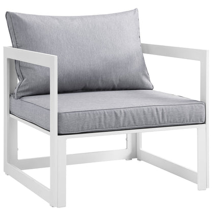 kitchen and dining room sets | CasaFoyer Fortuna Outdoor Patio Sectional Sofa Set | Modern 9-Piece Furniture Collection | Powder-Coated Aluminum Frame | All-Weather Polyester Cushions | White Gray | casafoyer.myshopify.com
