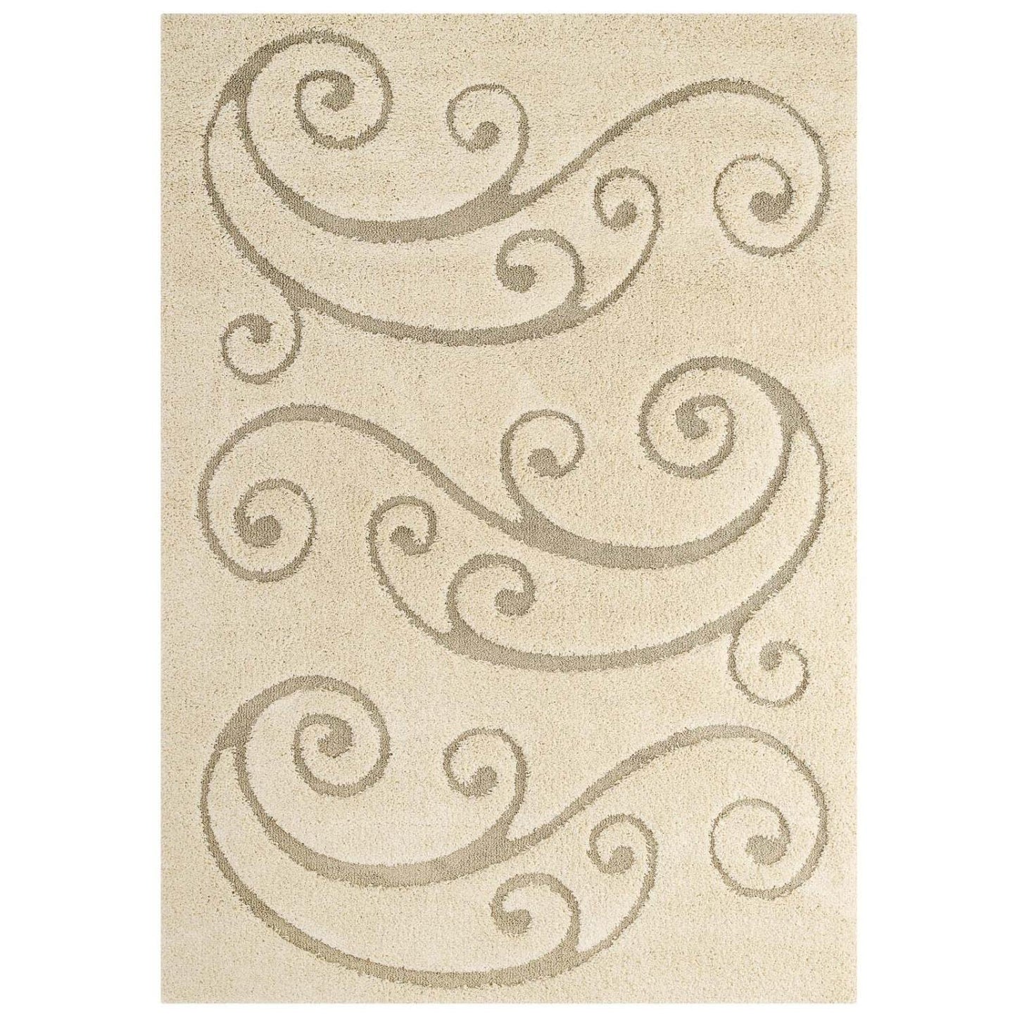 Carpet & Rugs | CasaFoyer Sprout Scrolling Vine Area Rug | Durable Polypropylene | Modern Design | 8x10 | Cream & Beige | Stain Resistant | Easy to Maintain | Perfect for Any Room | casafoyer.myshopify.com