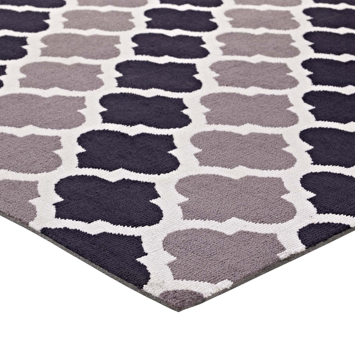 Carpet & Rugs | CasaFoyer Lida Moroccan Trellis Area Rug | Elegant Quatrefoil Pattern | Soft Polyester Microfiber | Durable Jute Bottom | Stain-Resistant | Easy to Clean | 8x10 Size | casafoyer.myshopify.com