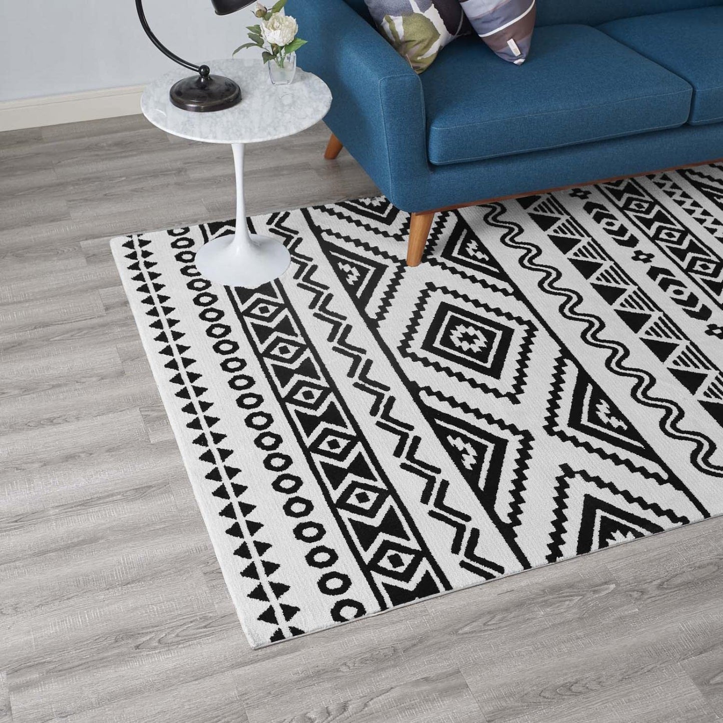 Carpet & Rugs | CasaFoyer Haku Geometric Moroccan Tribal Area Rug | Modern Design | Soft Polyester Microfiber | Durable Jute Bottom | Stain-Resistant | Non-Shedding | 8x10 Size | casafoyer.myshopify.com