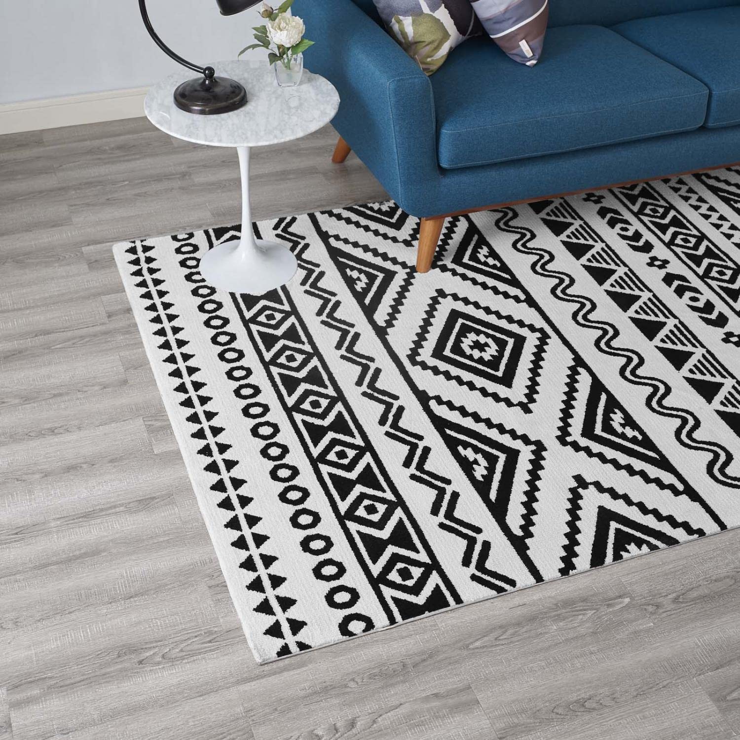 Carpet & Rugs | CasaFoyer Haku Geometric Moroccan Tribal Area Rug | Modern Design | Soft Polyester Microfiber | Durable Jute Bottom | Stain-Resistant | Non-Shedding | 8x10 Size | casafoyer.myshopify.com