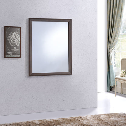 HOME_MIRROR | CasaFoyer Tracy Vintage Mid-Century Bedroom Dresser Mirror | Toffee Brown Stain | Solid Edging | Easy Assembly & Cleaning | casafoyer.myshopify.com