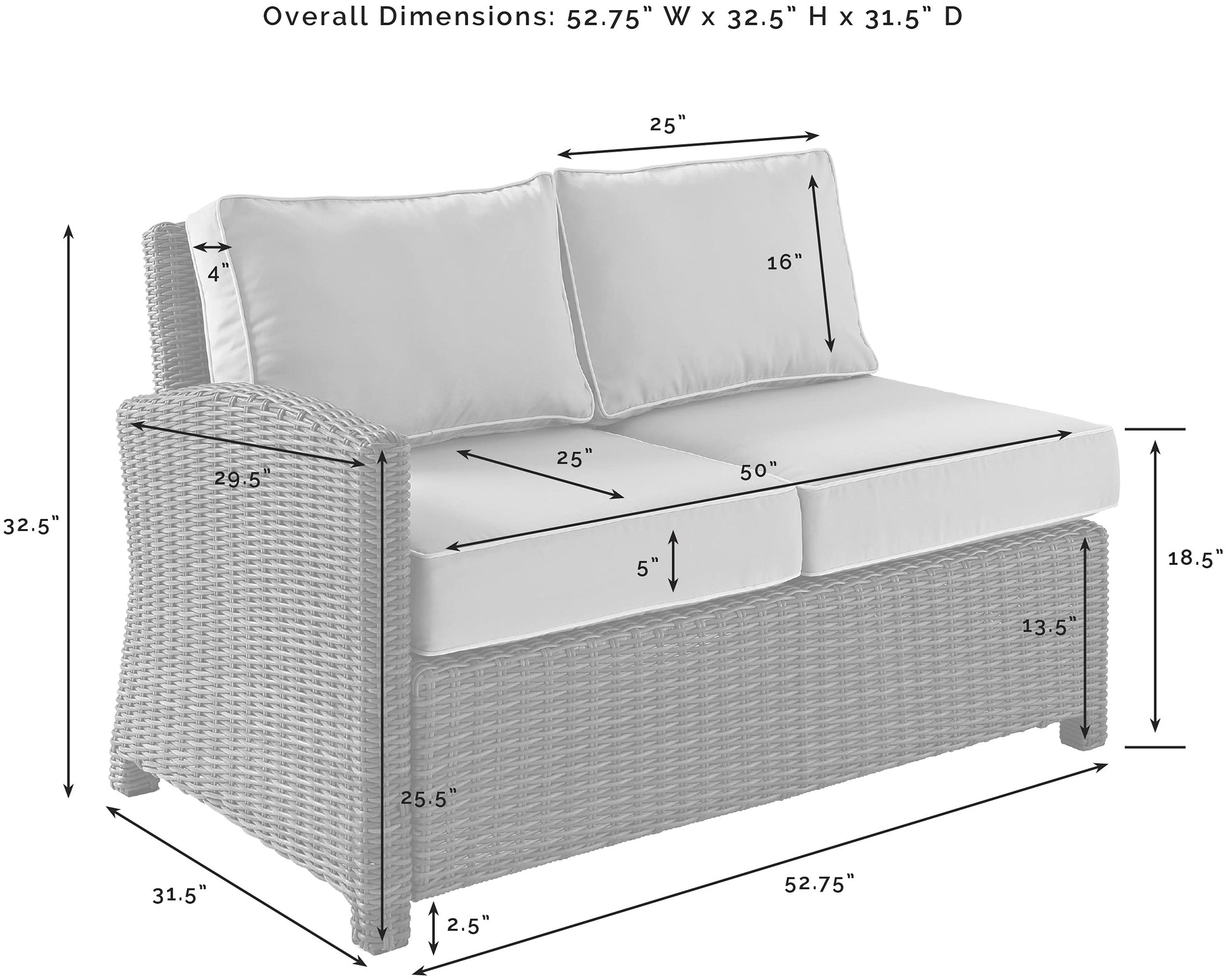 Patio Furniture Sets | CasaFoyers Bradenton Collection | All-Weather Wicker Sectional | Customizable & UV Resistant | Sand Cushions | casafoyer.myshopify.com