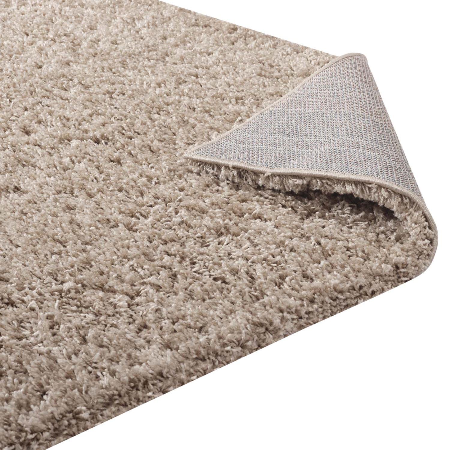 area rugs | CasaFoyer Enyssa Solid Shag Area Rug | Durable Polypropylene | Non-Shedding | Stain Resistant | 5x8 Beige & Ivory | Perfect for Home Decor, Kids & Pets | casafoyer.myshopify.com