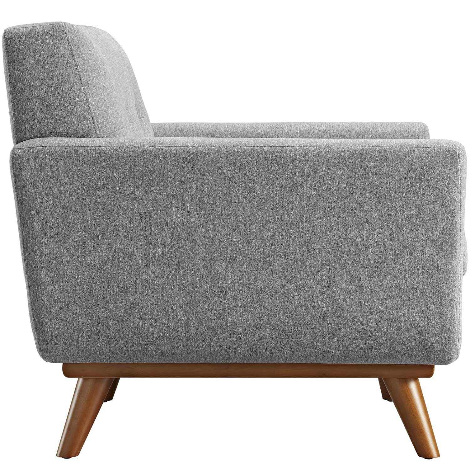 home office desk chairs | CasaFoyer Engage Plush Armchair | Tufted Buttons | Ultimate Comfort & Relaxation | Cherry Wood Legs | Expectation Gray | casafoyer.myshopify.com
