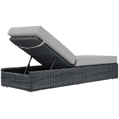 home office desk chairs | CasaFoyer Summon Outdoor Patio Chaise Lounge | Two-Tone Rattan Weave | Sunbrella Cushions | Durable & Stylish | Patio, Backyard, Poolside | UV Protected | Powder-Coated Aluminum Frame | 1 Lounge | casafoyer.myshopify.com