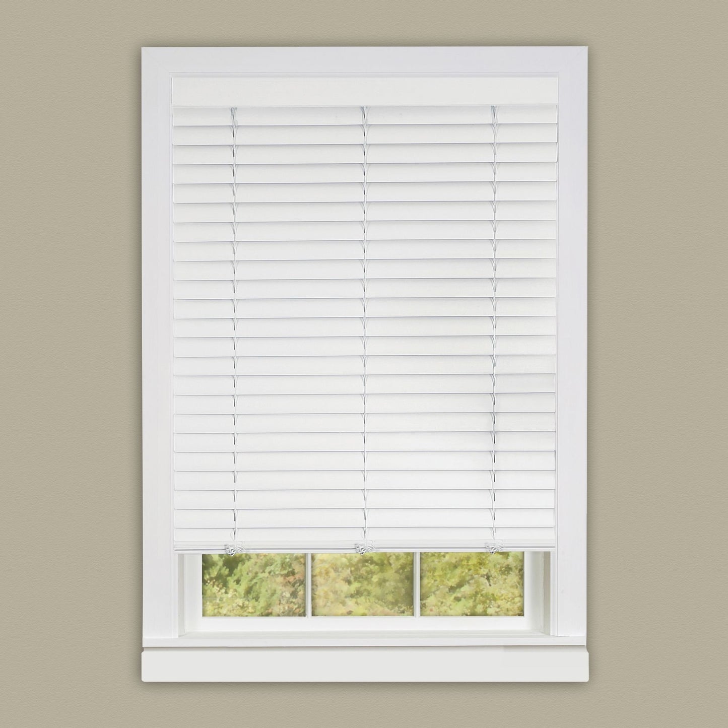 window treatment horizontal blinds | CasaFoyer Cordless GII Luna 2 Vinyl Plantation Blind | Stylish, Safe, Easy to Operate | White | 32x64 | casafoyer.myshopify.com