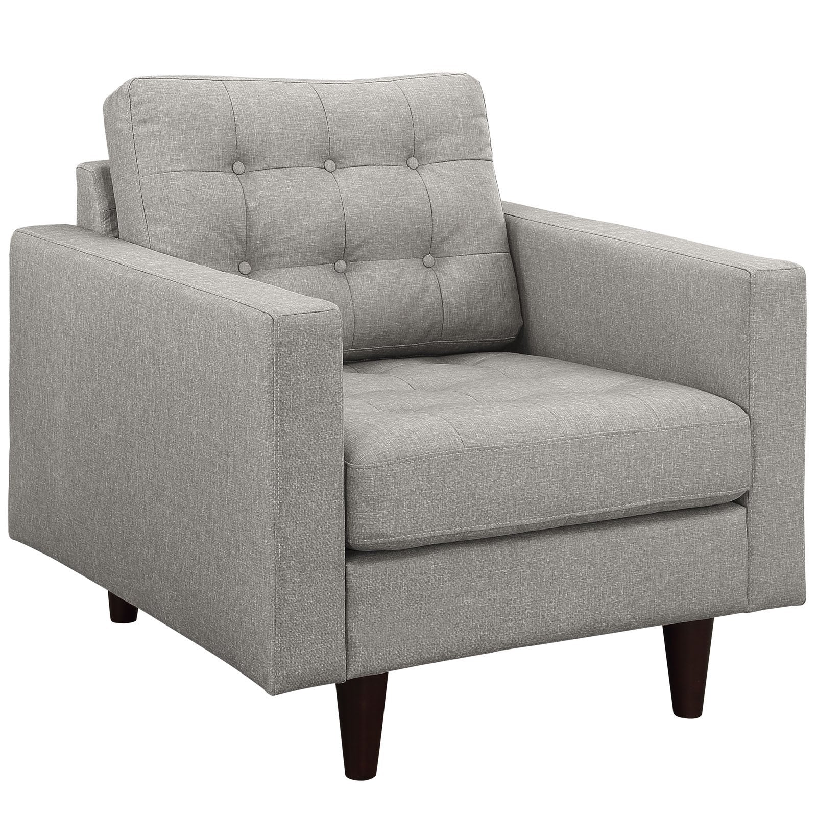 ottomans | CasaFoyer Empress Armchair | Tufted Button Design | Plush Cushions | Sturdy Wooden Legs | Bonded Leather Upholstery | casafoyer.myshopify.com