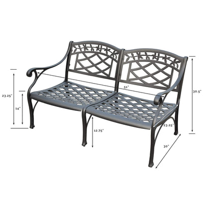 Patio Furniture Sets | Outdoor Furniture Set | Solid-Cast Aluminum | Charcoal Black Finish | Ergonomic Seats | Create Your Tranquil Oasis | casafoyer.myshopify.com