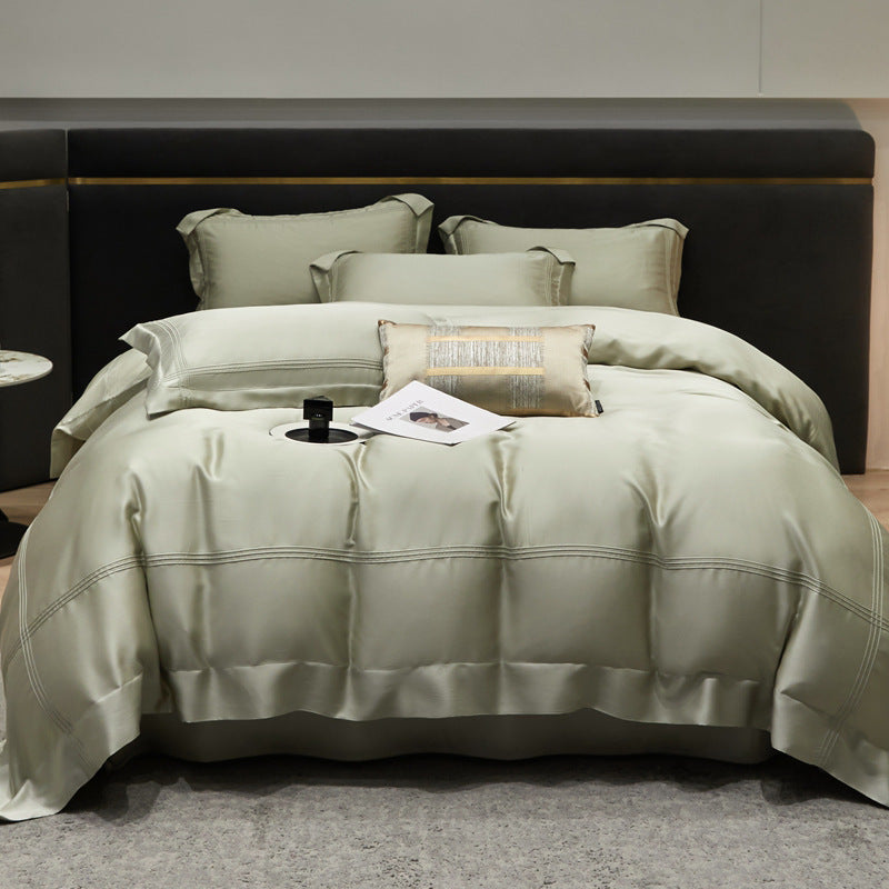 Bed Linen | CasaFoyer Solid Color Luxury 4-piece Bedding Set | casafoyer.myshopify.com