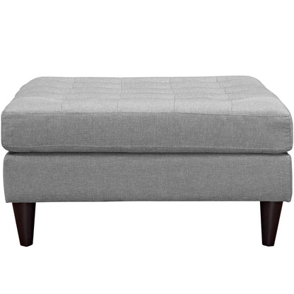 Ottoman | Empress Large Ottoman | Exquisite Design | Tufted Buttons | Luxurious Cushions | Elegant Armrests | Solid Wood Legs | Black Stain | Floor Protection | Opulent Fabric Upholstery | casafoyer.myshopify.com