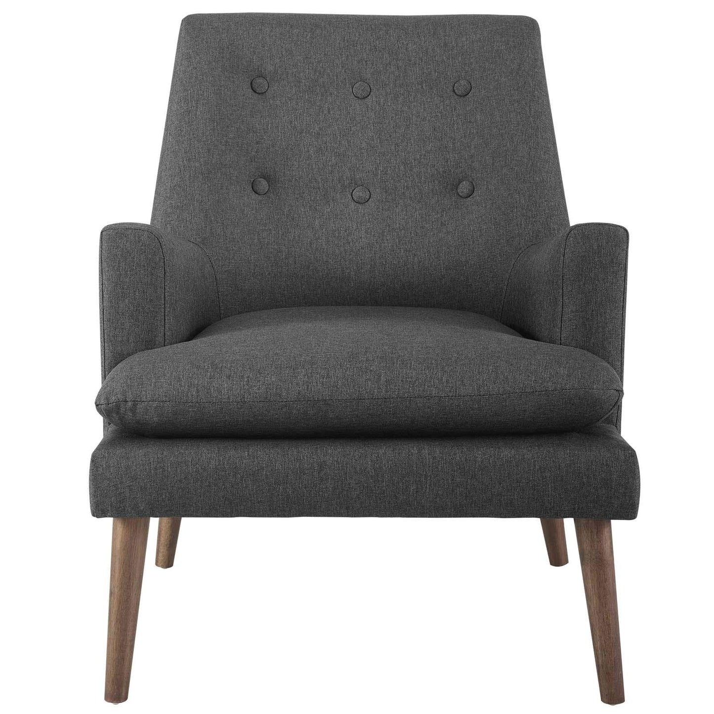 home office desk chairs | CasaFoyer Leisure Lounge Chair | Mid-Century Modern | High-Density Foam Seat | Button Tufted Back | Walnut-Stained Wood Legs | Stylish & Comfortable | Supports up to 331 lbs | casafoyer.myshopify.com