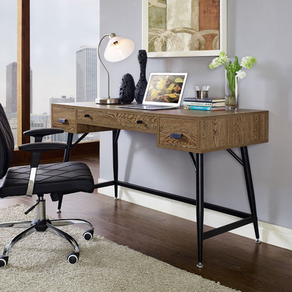 home office desks | Surplus Reclaimed Wood Desk | Drawers | Steel Legs | Industrial Style | Rustic Elegance | casafoyer.myshopify.com