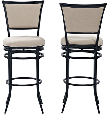 STOOL_SEATING | CasaFoyer Furniture | Rachel Swivel Bar Stool | Metal Barstool Collection | Fabric Upholstered Seat Cushion | Steel Construction | Elegant Design | casafoyer.myshopify.com