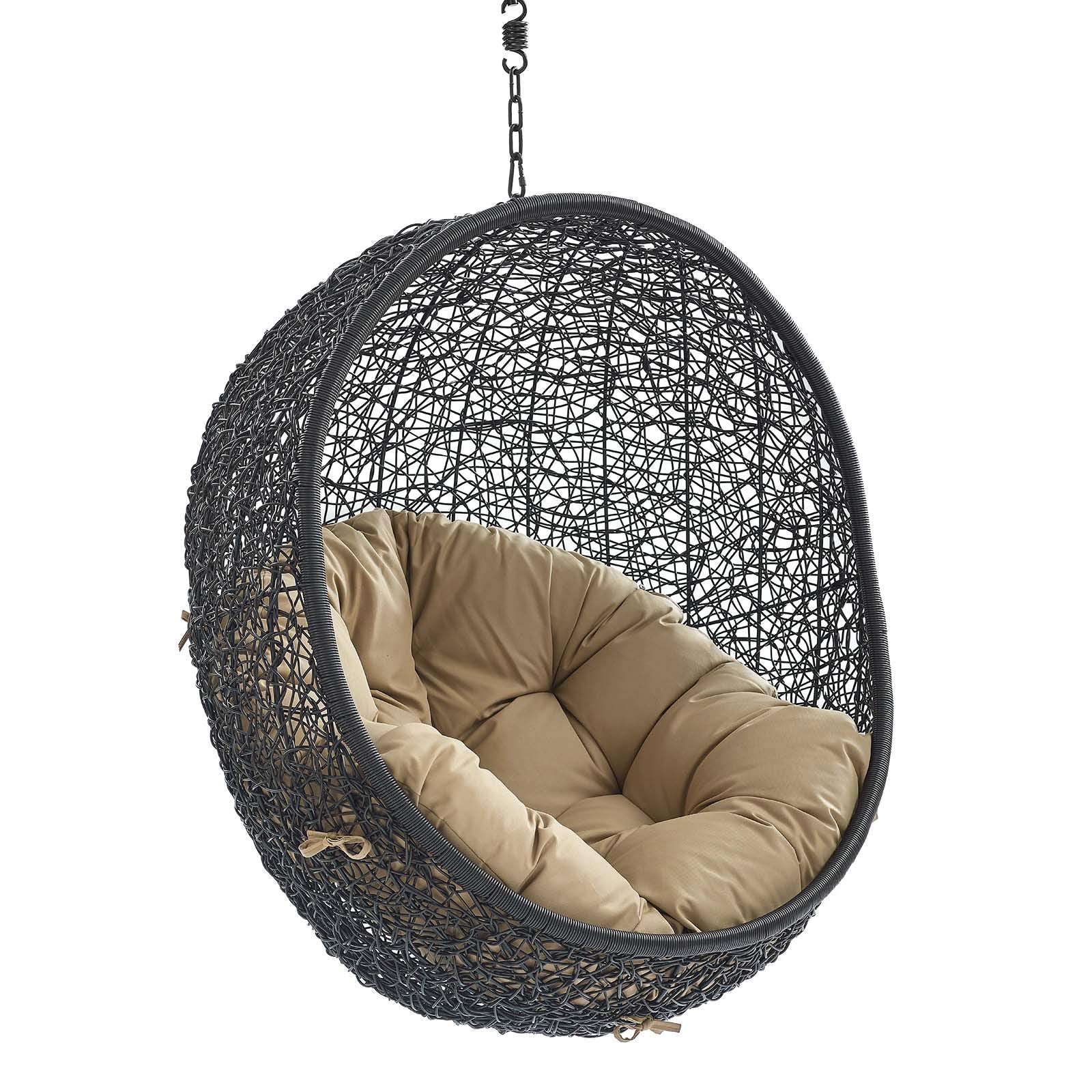 porch swings | Ergode Encase Outdoor Patio Swing Chair | Tranquil Island Getaway | Synthetic Rattan | All-Weather Cushion | Steel Frame | Adjustable Chain | Weather & UV Resistant | casafoyer.myshopify.com