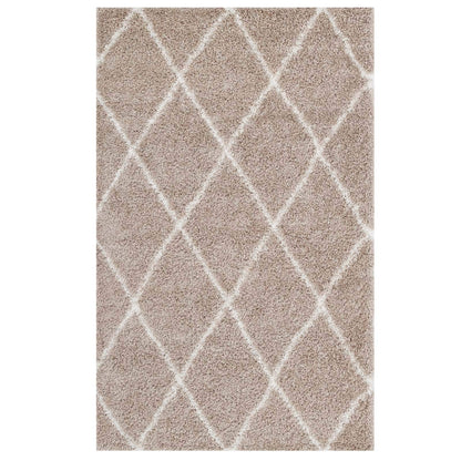 Carpet & Rugs | CasaFoyer Toryn Diamond Trellis Shag Area Rug | Beige/Ivory | 5x8 ft | Durable | Non-Shedding | High Density | Jute Bottom | Perfect for Living Room, Bedroom, Family Room | Easy to Clean & Maintain | casafoyer.myshopify.com