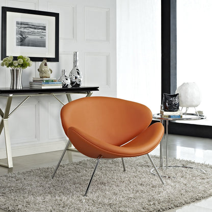 home office desk chairs | CasaFoyer Nutshell Lounge Chair | Spacious & Cozy Seating | Mid-Century Style | Soft-Cushioned Shells | Chrome Legs | Ideal Addition to Living Space | casafoyer.myshopify.com