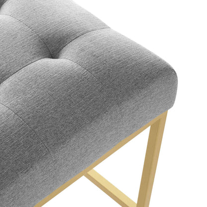 barstools | CasaFoyer Privy Bar Stool | Glamorous Deco-Inspired Design | Gold Stainless Steel Base | Soft Fabric Upholstery | Convenient Footrest | No Assembly | 331 lbs Capacity | casafoyer.myshopify.com