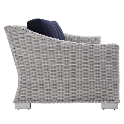 kitchen and dining room sets | CasaFoyer Conway Outdoor Patio Sunbrella Wicker Rattan 5-Piece Furniture Set | Stylish & Comfortable | UV-Resistant | Durable | Washable Cushions | Trendy Design | casafoyer.myshopify.com