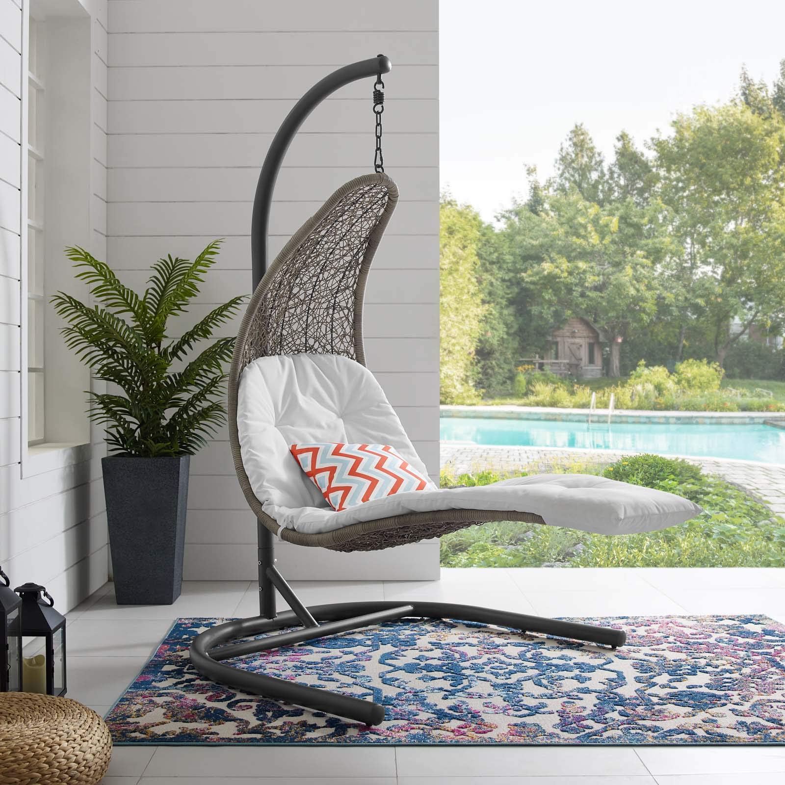executive chairs | CasaFoyer Landscape Outdoor Patio Hanging Chaise Lounge Swing Chair | Modern Design | All-Weather Cushion | Sturdy Steel Frame | Perfect for Outdoor Relaxation | casafoyer.myshopify.com