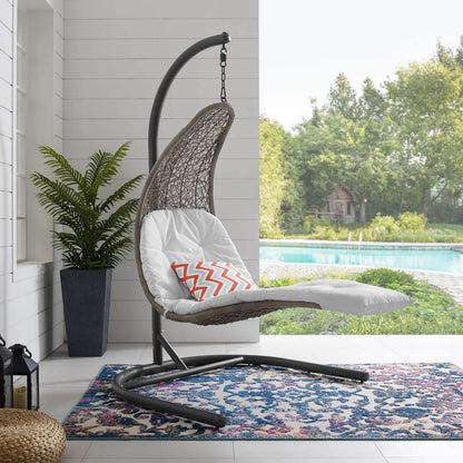 executive chairs | CasaFoyer Landscape Outdoor Patio Hanging Chaise Lounge Swing Chair | Modern Design | All-Weather Cushion | Sturdy Steel Frame | Perfect for Outdoor Relaxation | casafoyer.myshopify.com
