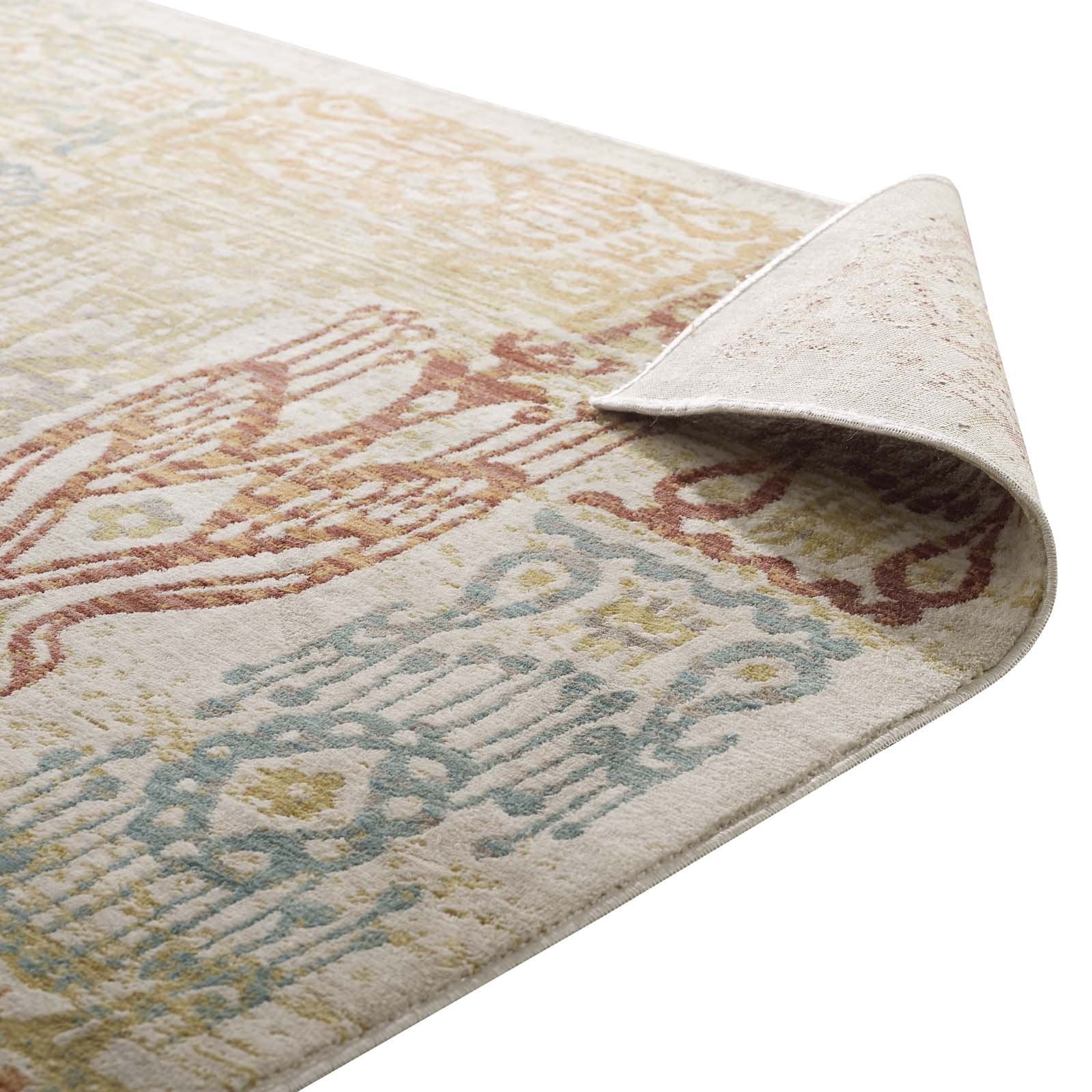 Carpet & Rugs | CasaFoyer Solimar Distressed Southwestern Aztec Area Rug | Vibrant Design | Stain Resistant | Easy to Clean | 8x10 Size | High Traffic Areas | casafoyer.myshopify.com